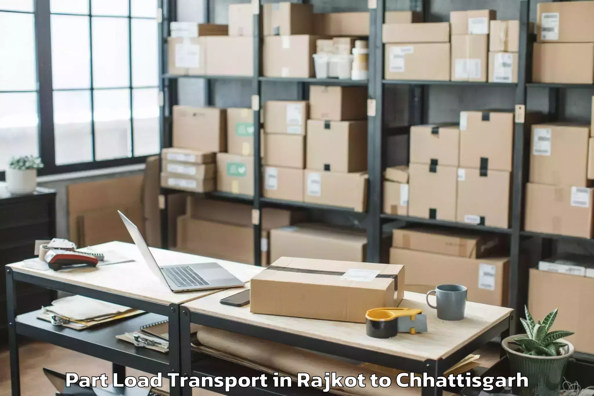 Book Rajkot to Sakti Part Load Transport Online